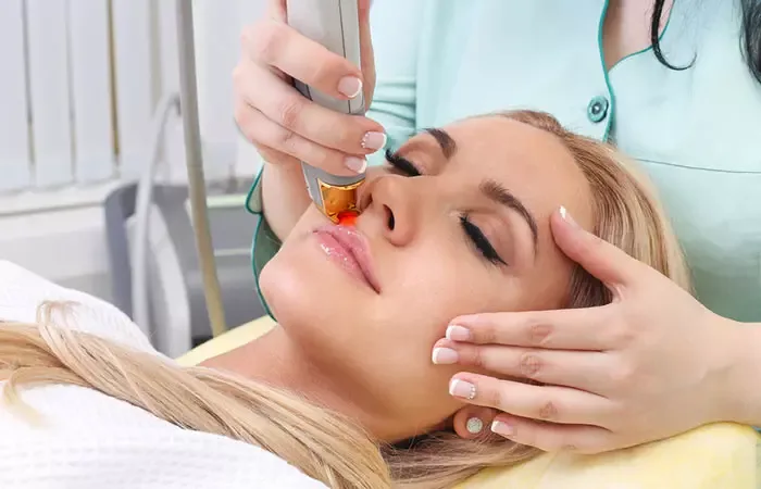 Facial hair removal service at Oasis Beauty Spa