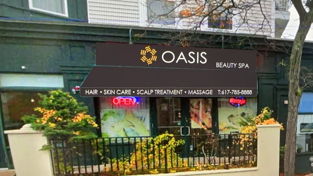Oasis Beauty Spa storefront on Nantasket Avenue in Hull, MA